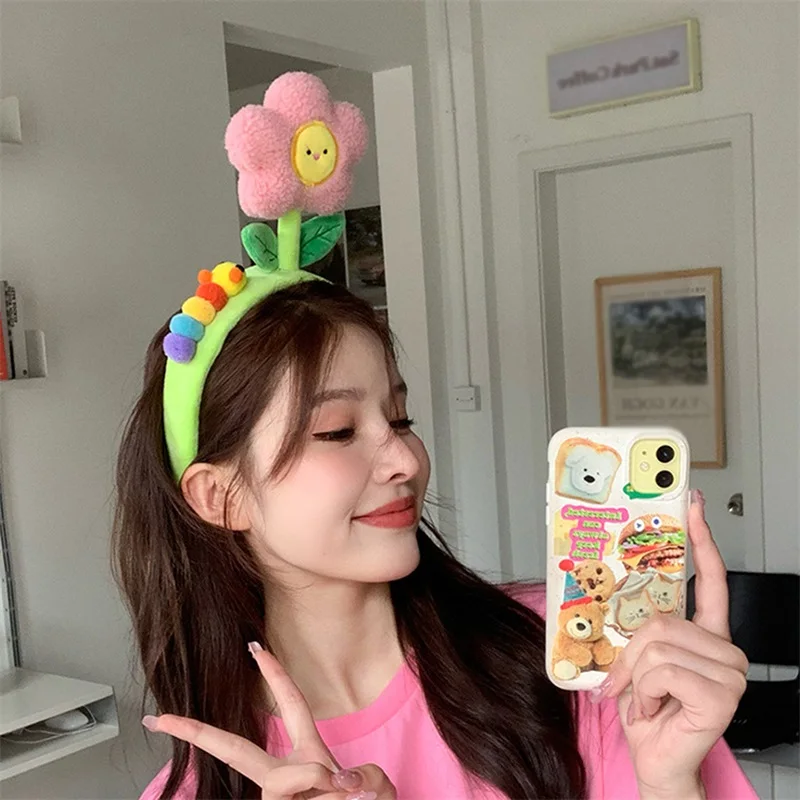 แถบคาดศีรษะสําหรับผู้หญิงแถบคาดศีรษะนุ่มน่ารัก 3D ดอกไม้ผมสําหรับผลิตภัณฑ์บํารุงผิว,กําจัดแต่งหน้า,อาบน้ํา