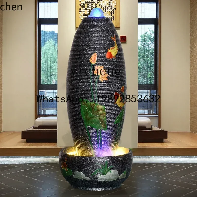 HT flowing water fountain living room money ornament windmill water wheel home decoration