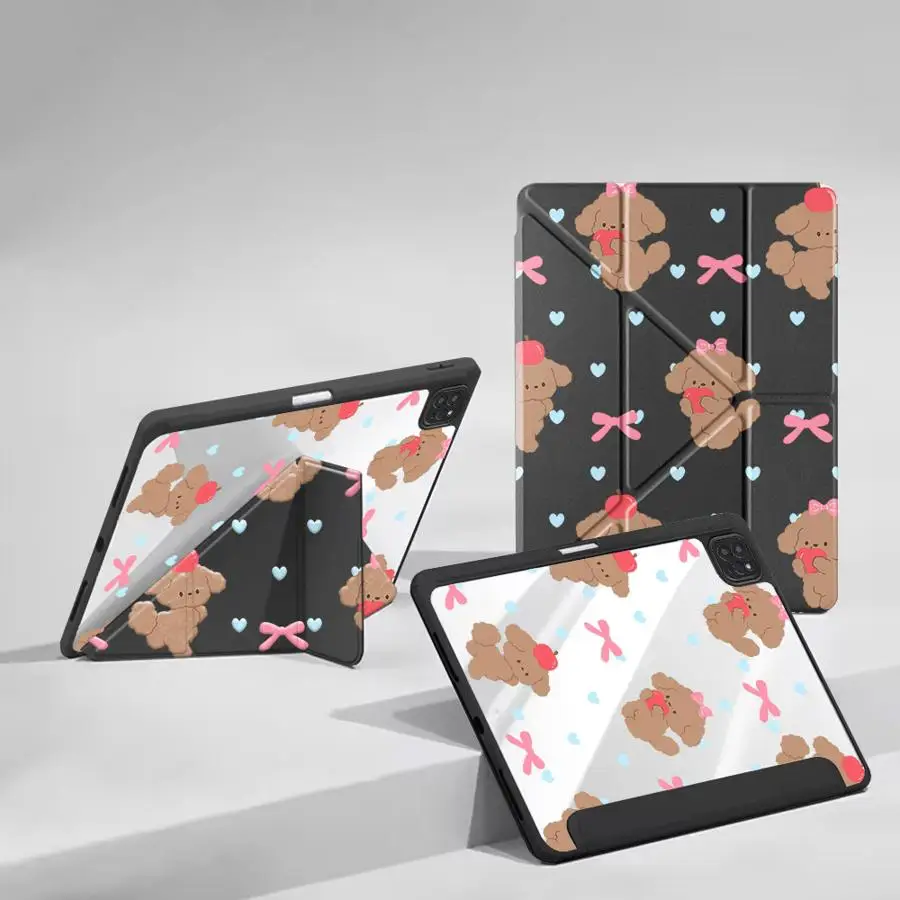 Cute Teddy Dog Print Tablet Case For iPad Air 4 5 M3 M2 M4 11inch Pro 2025 Pro 11 10 9 8 7 th 12.9inch Mini 6 7 Holder Cover