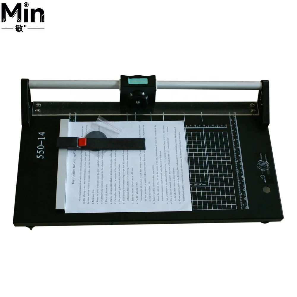 I-001 Manual Rotary 14 Inch 350mm A3 Paper Trimmer  Desktop Paper Cutter for Office School Laboratory