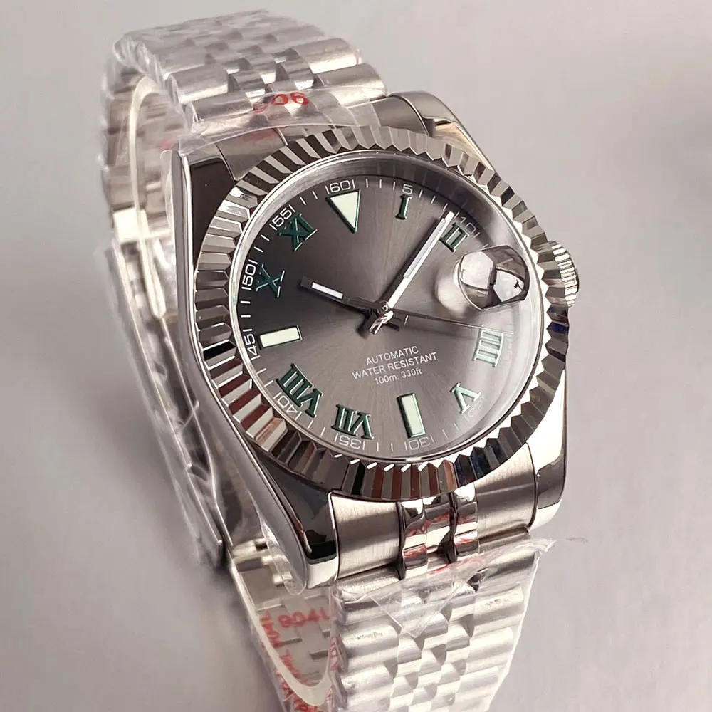 Tandorio 36mm/39mm Sapphire Glass Mechanical Men‘s Watches For Miyota 8215 Roman Numerals Dial 10ATM Diver Automatic Watch