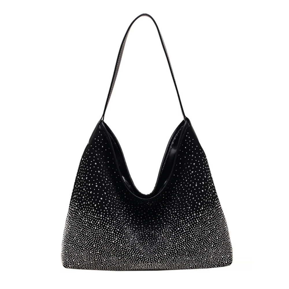 Women's Large-Capacity Casual Bucket Bag Single-Shoulder Fashionable Rivet Personalized New Style Handbag