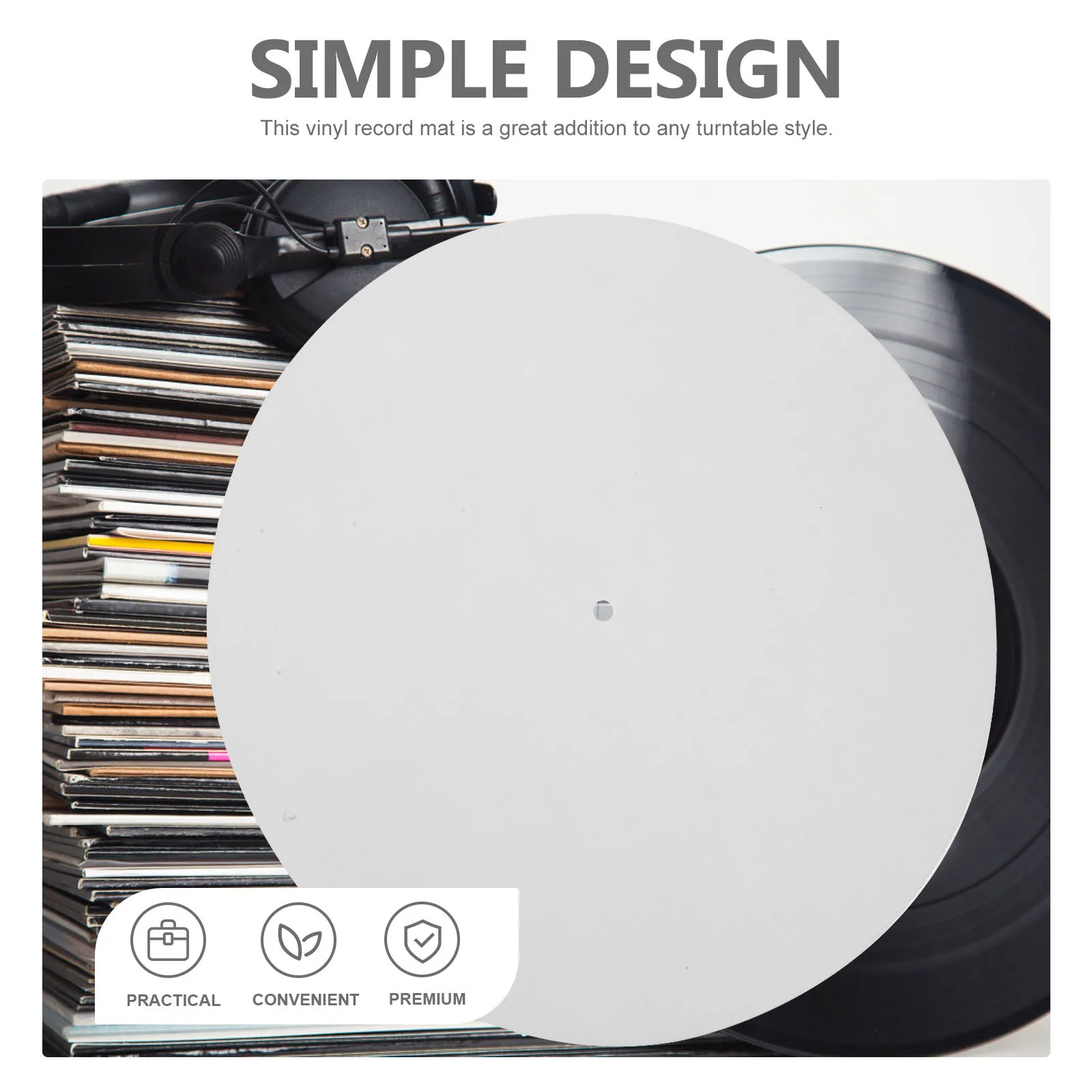 2 قطعة Slipmats القرص الدوار ورأى مسجل فينيل منصات مسجل لاعب الحصير المضادة للاهتزاز منصات واقية مسجل فينيل حصيرة #1