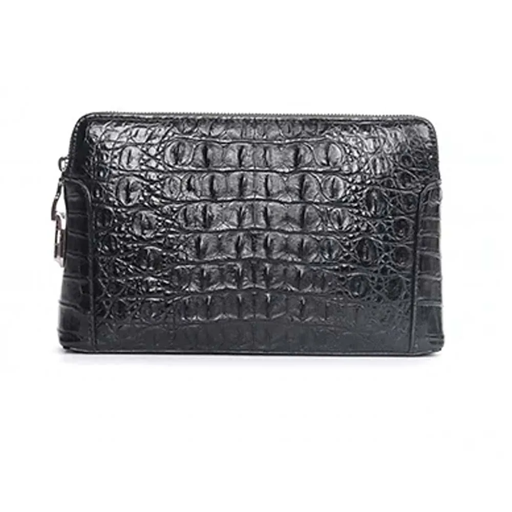 

moben crocodile men clutch bag business combination lock Double zipper