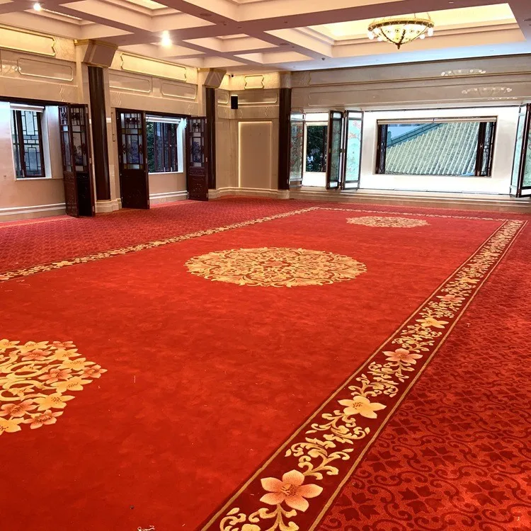 Full red carpet New Zealand handmade wool carpet business customer VIP reception room carpet custom-made