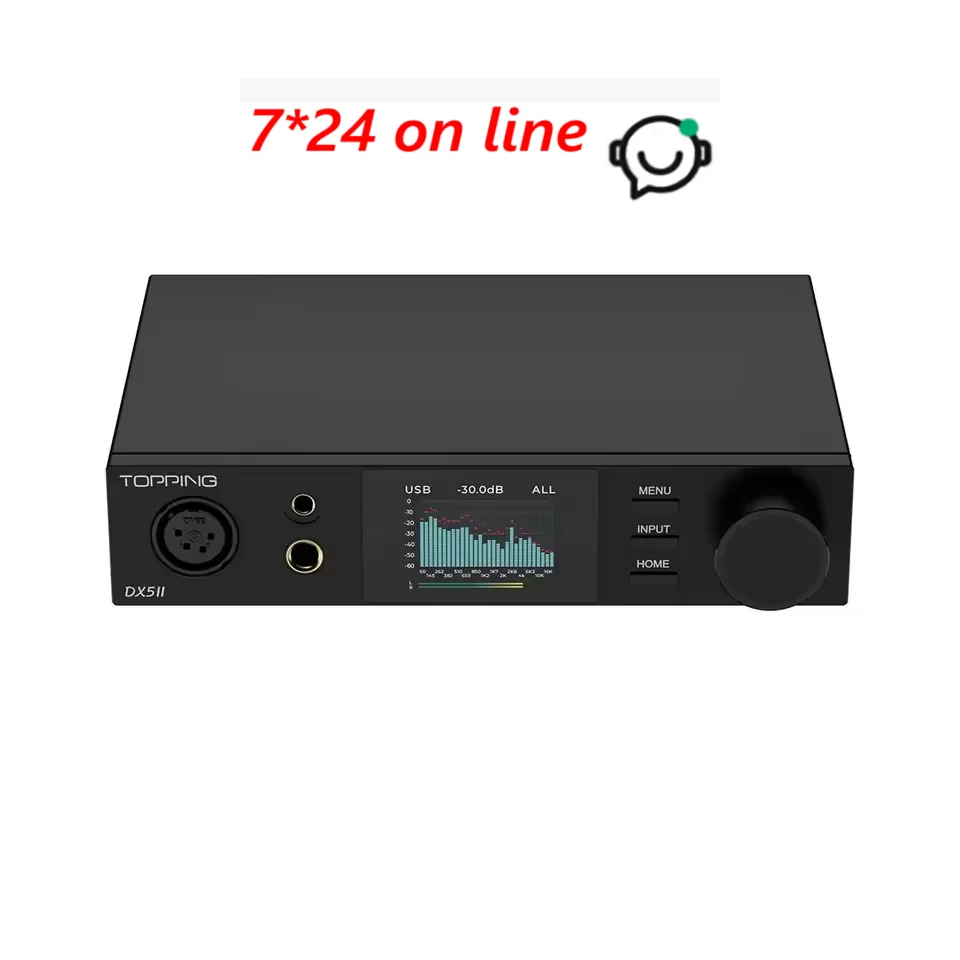 TOPPING DX5 II Fully Balanced DAC & Headphone Amp Combo Dual ES9039Q2M DSD512 PCM768kHz LDAC Decoder Amplifier