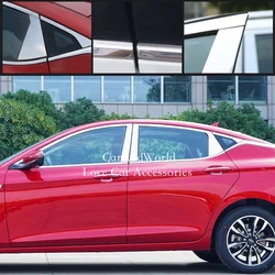 For JAC J7 2020-2024 Stainless Steel Car Door Full Window Pillar B/C Post Center Column Cover Trims Sticker External Accessories