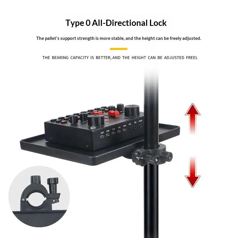 Multifunction Sound Card Tray Universal Plastic Adjustable Microphone Stand For Live Tripod Bracket Mic Holder Accessories