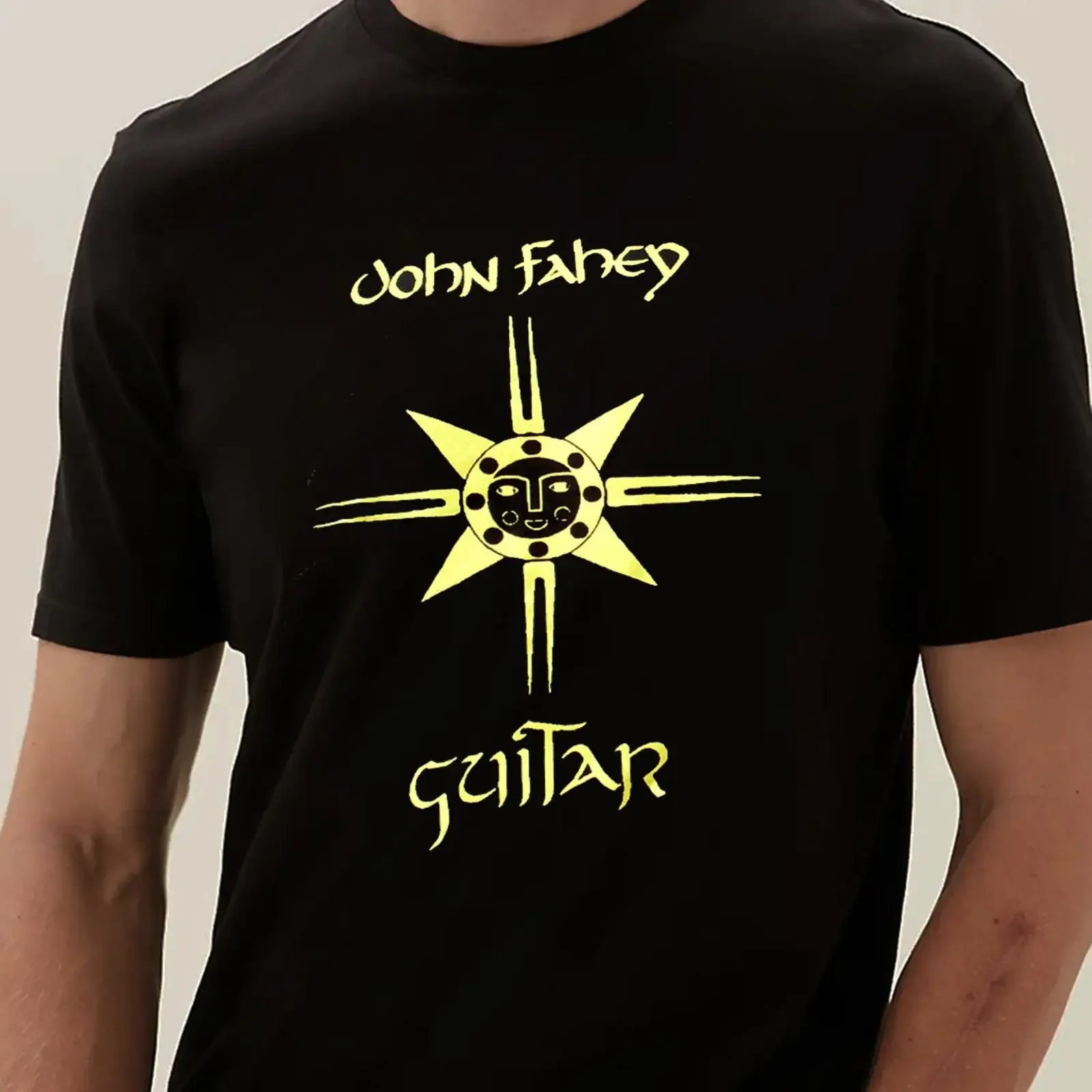 John Fahey t shirt vintage Washed streetwear Casual Stylish Comfortable designer clothes Versatile fashion