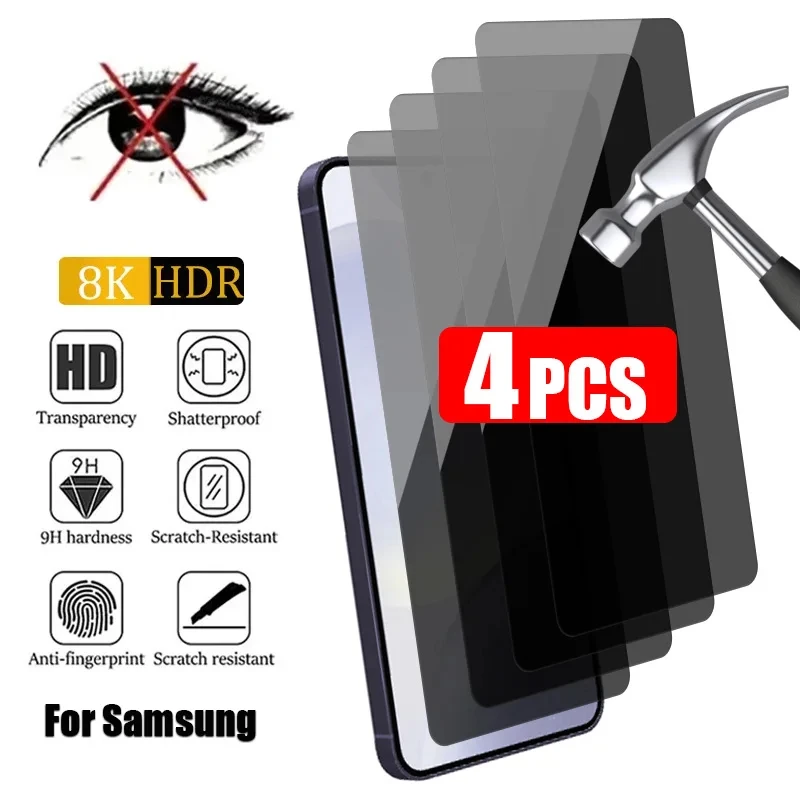 

Privacy Screen Protectors for Samsung A55 5G A54 A53 A52 S24 Ultra S23 S22 S21 S20 FE A33 A34 A35 A32 A15 A14 A13 Anti-spy Glass