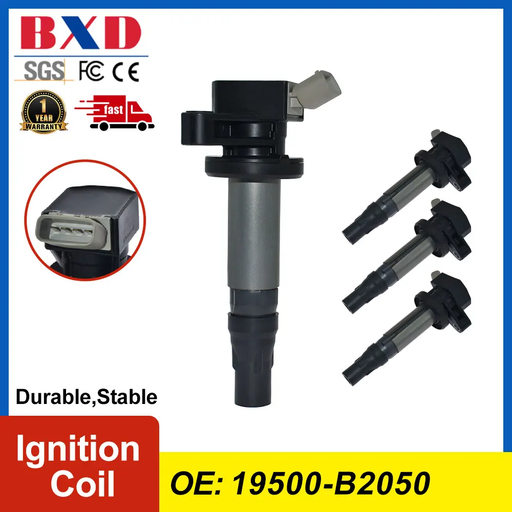 

1/4PCS Ignition Coil 19500-B2050 19500B2050 19500 B2050 For Toyota Pixis Daihatsu Cuore VII Sirion M3 1.0L 1.3L 1.5L (2005-)