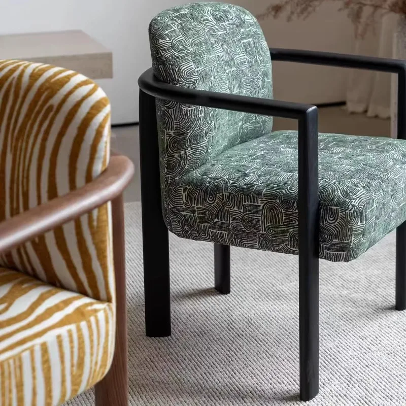 كرسي أريكة فرنسي حديث من الخشب الصلب صديق للبيئة ومتين، كرسي صالة مقهى B & Bs فندق واستقبال #4