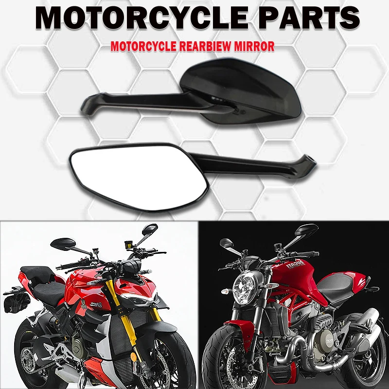 

For Ducati Diavel 14 Monster 821 1200 1200S 821 797 Dark Motorcycle Left Right Mirror Rear View Rearview Side Mirrors Accessorie