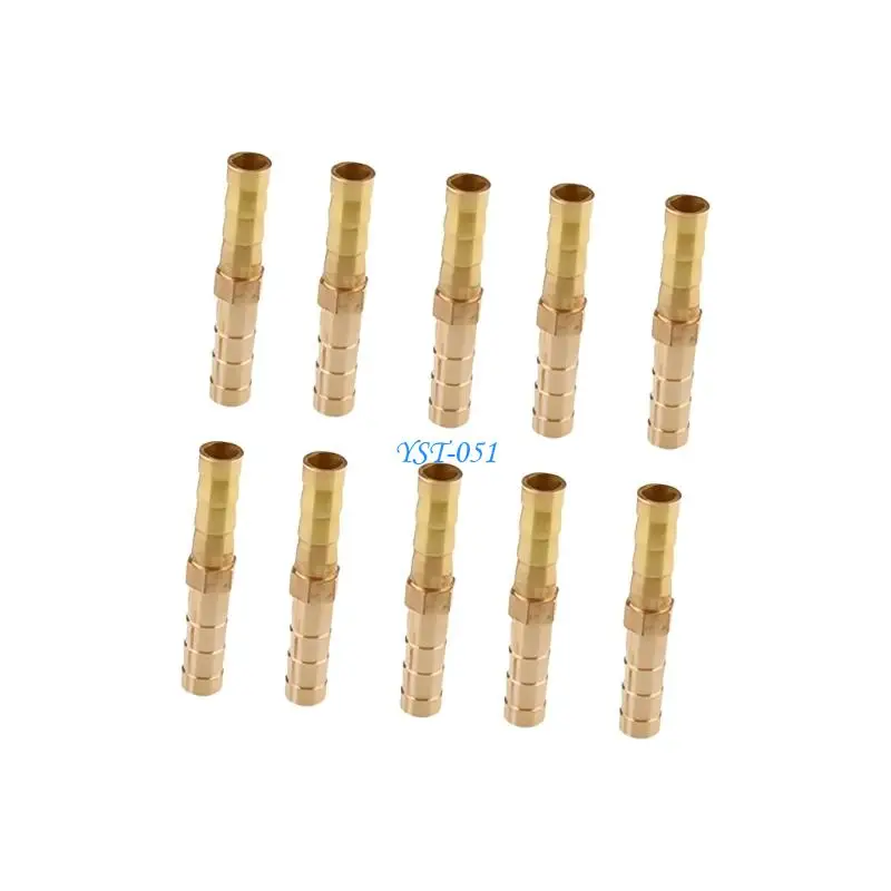 E15A 10Pcs Corrosion Resistant Brass Barbed Adapters for Pipe Repair & Installation