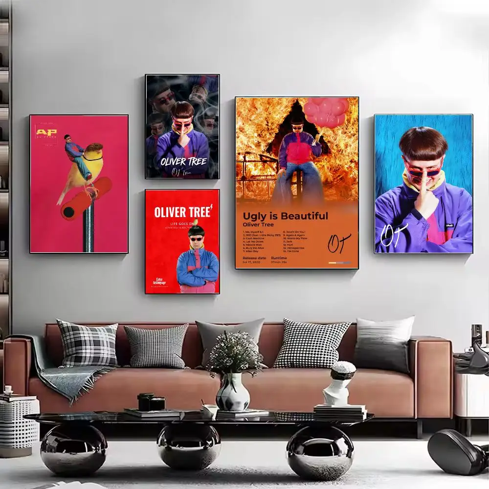 Singer O-Oliver Tree Ugly is Beautiful Poster HD Wall Art Aesthetic Home Decor for Living Room Bedroom Café Office Stylish Gift