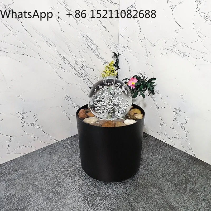 SCY Fortune-Attracting Flowing Water Ornament Circulating Water Entryway Sideboard Decoration Fountain Small Water Feature