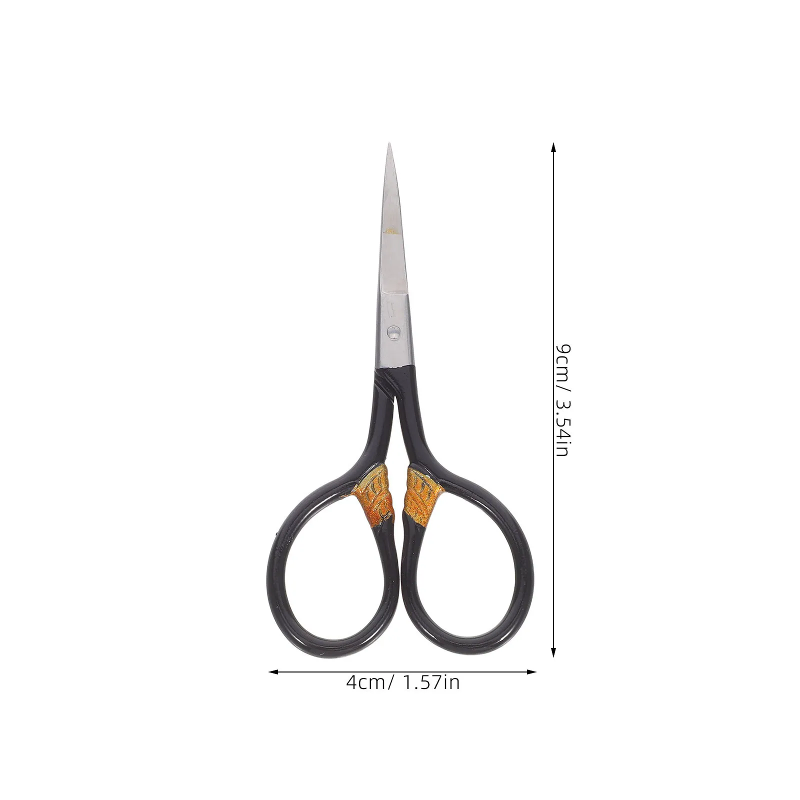 مقص تهذيب صغير محمول من الفولاذ المقاوم للصدأ طرف حاد للحواجب والأنف والشعر واللحية وتقليم الوجه وخفيف الوزن للسفر