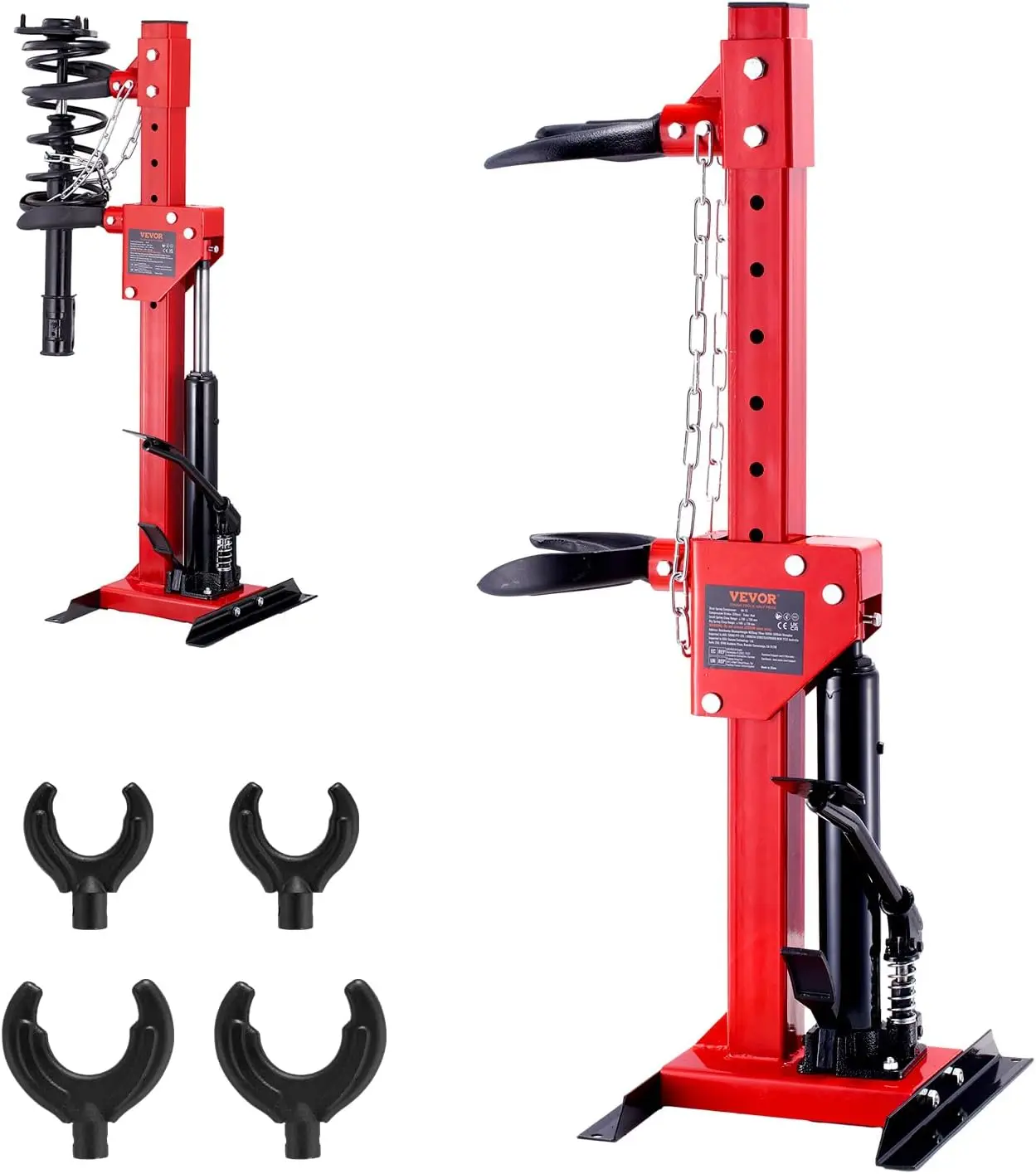 Hydraulic Strut Spring Compressor - 4.5 Ton/9920 LBS Jack Capacity, 1 Ton Rated Compression Force, Auto Coil Tool for Removing