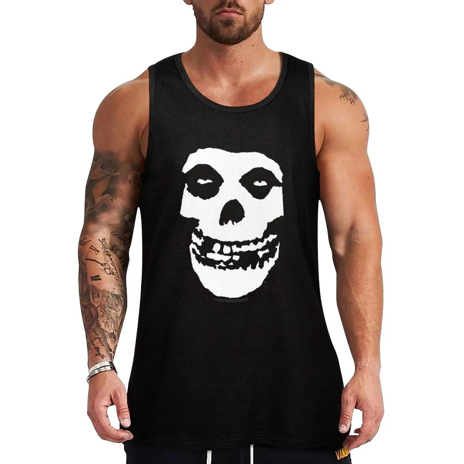 

Misfits Fiend Skull Tank Top Casual Work Tank Top Utility Sleeveless Shirt
