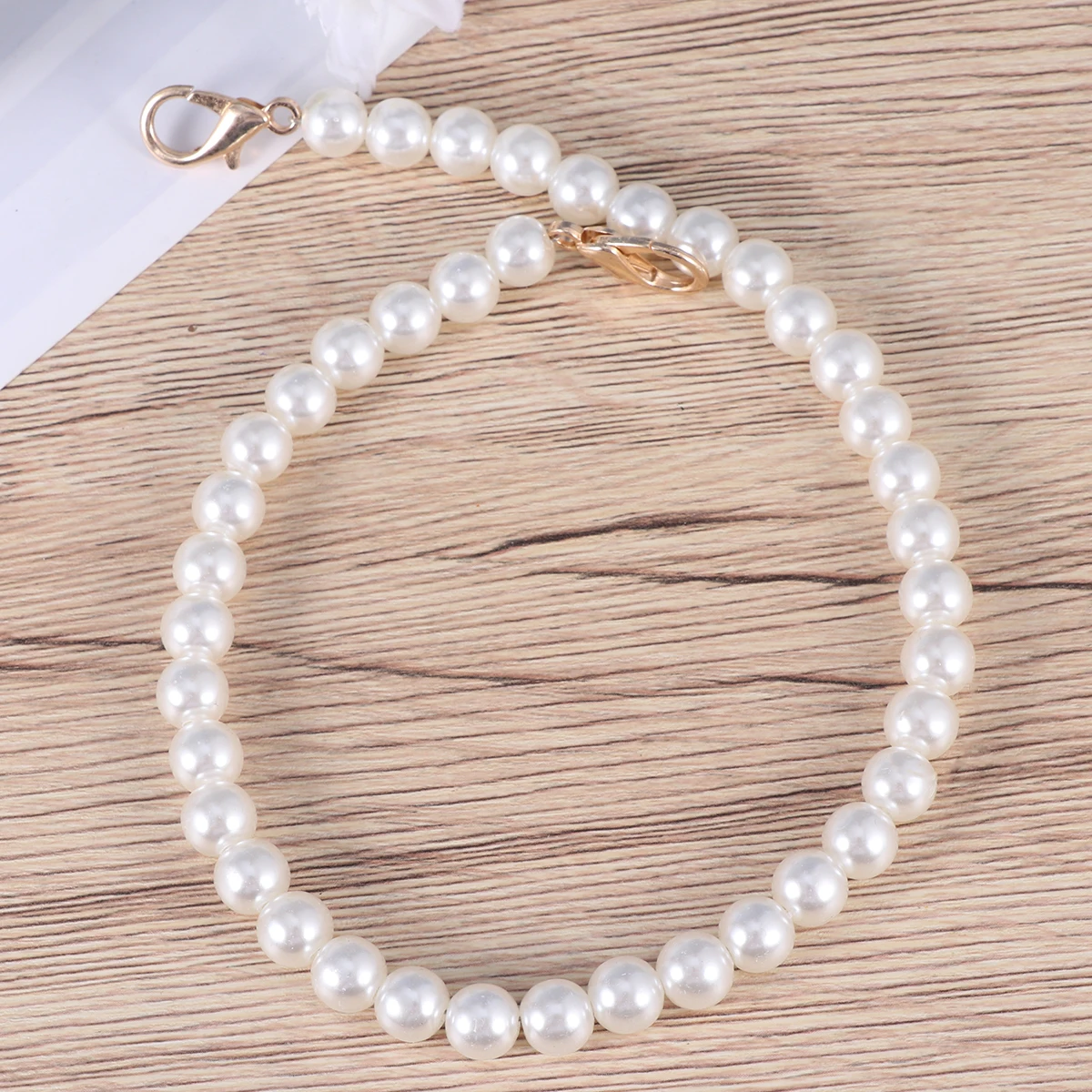 2Pcs Handbag Chain for Women Pearl Style Luxury Replacement Strap 40Cm Golden Lobster Clasp Bag Accessories Shoulder Decor Chain