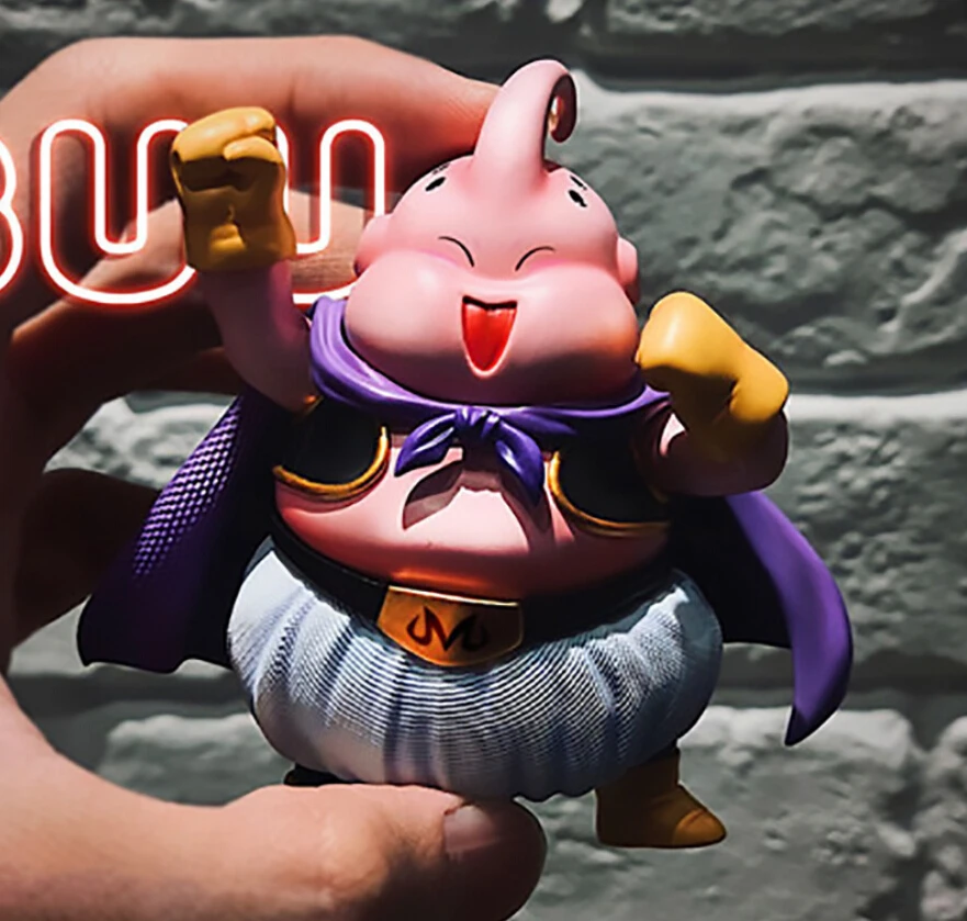 Anime Dragon Ball Z Figure Buu Lovely Fat Biscuit Boo PVC Figure Toy DBZ Goku Vegeta Super Saiyan Fighting Buu Model Doll Gifts