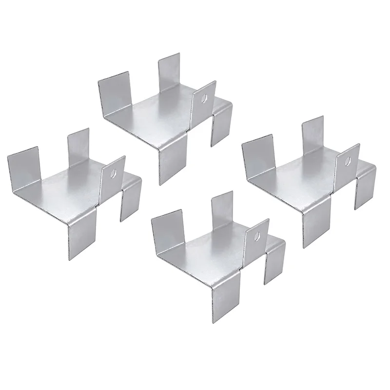 Weather-resistant Fence Clip Clip Fence Panel Holder As Shown No Drill Fence Bracket Robust Steel Construction