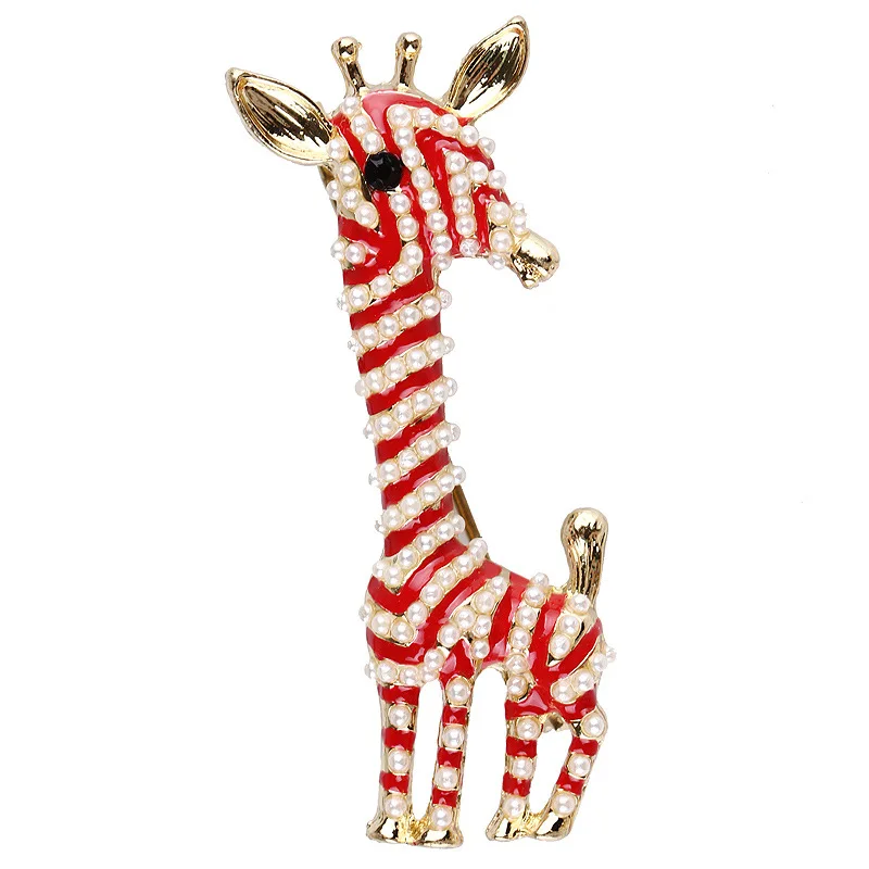 Broches de girafe pour femmes et hommes, épingles en émail, bijoux cadeaux, belle perle animale, accessoires décontractés, sac de fête 03, vêtements pour enfants