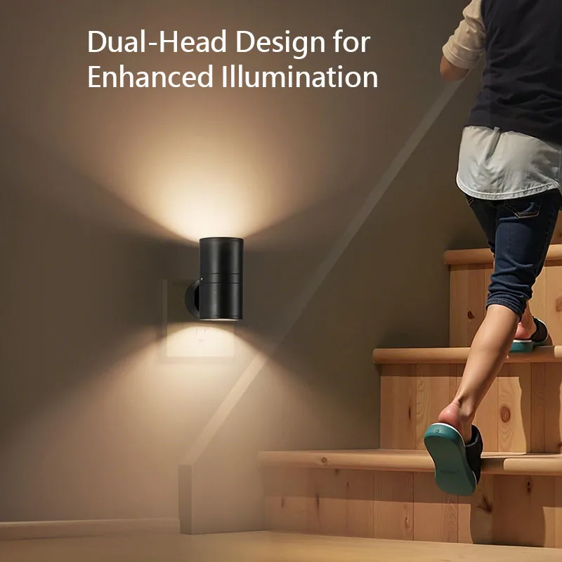 ナイトライト壁プラグイン夕暮れから夜明けまでセンサーソフトホワイトライト調整可能な明るさ廊下や階段に適しています