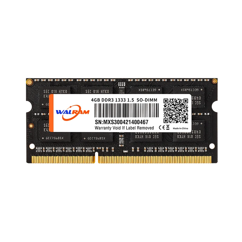 WALRAM Memoria Ram 4GB DDR3 Laptop Memory 1333MHz 1600MHz 1866MHz 10600S 12800S 14900S SO-DIMM Non-ECC 204pin Notebook Memory