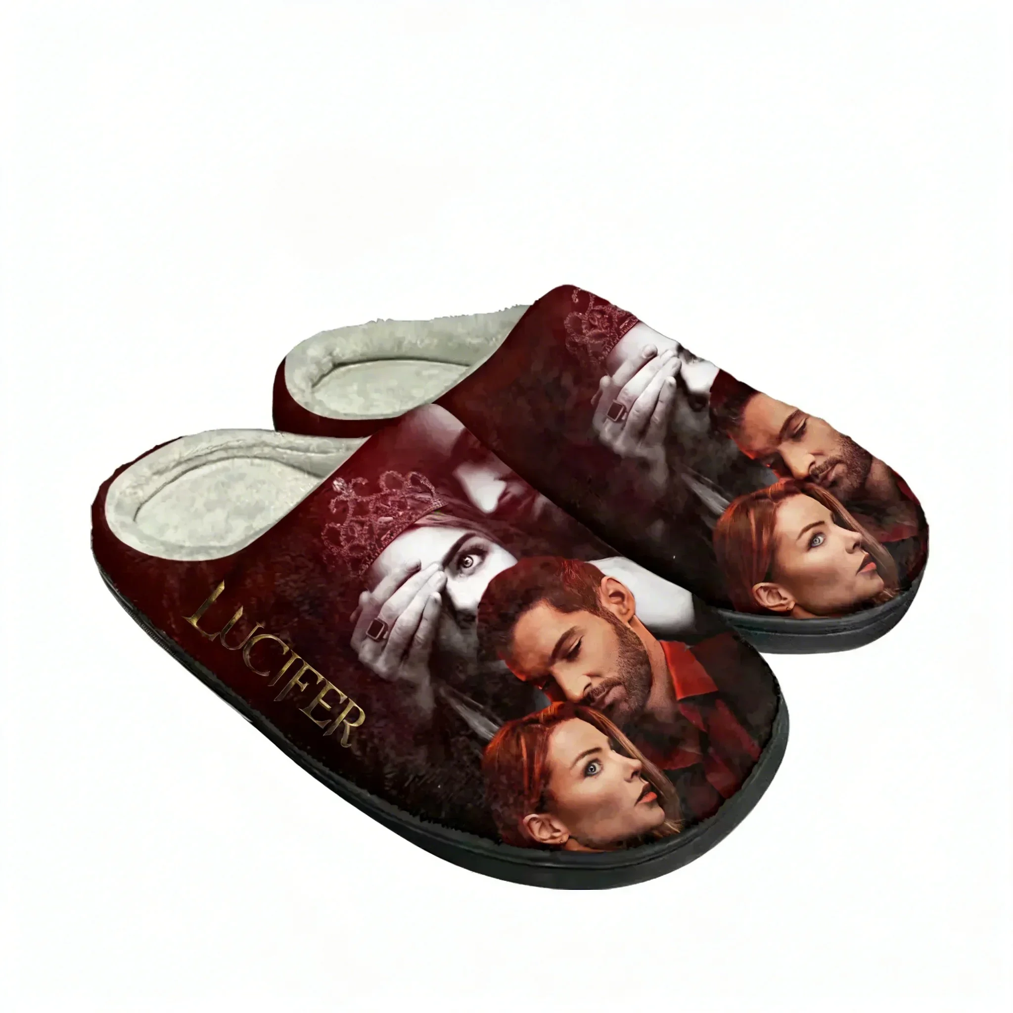 

Lucifer Home Cotton Slippers Mens Womens Tom Ellis Plush Bedroom Casual Keep Warm Shoes Customized Shoe Thermal Indoor Slipper