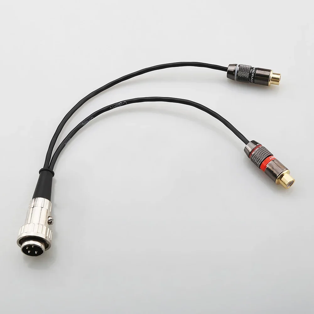 15 cm Audiocrast vergoldetes Verbindungskabel, Premium 4-Pin-DIN auf Dual-RCA, audiophiler Audio-Adapter – Detail 5