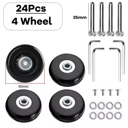 Silent Suitcase Wheels Rubber Trolley Luggage Casters High-Quality Durable Travel Bag Wheel Repair Accessories for Quiet Rolling - Image 15