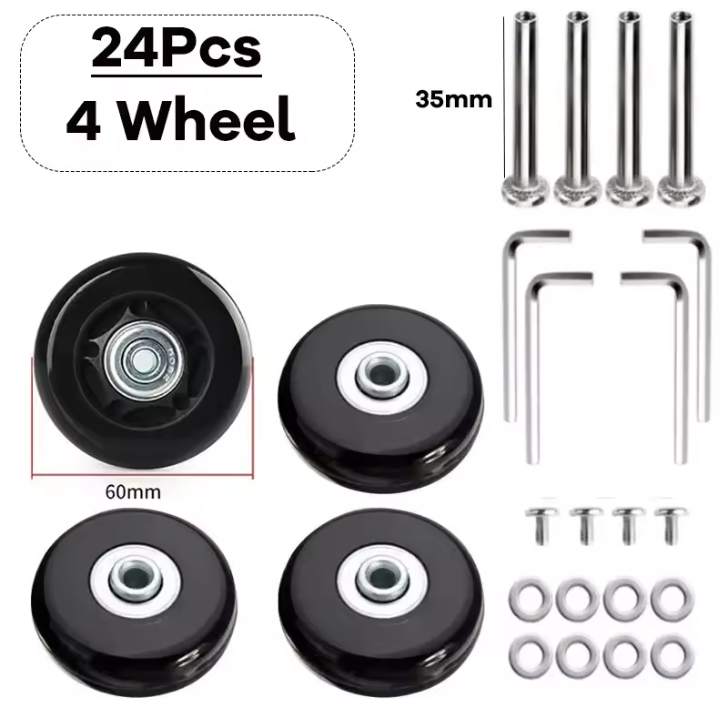 Silent Suitcase Wheels Rubber Trolley Luggage Casters High-Quality Durable Travel Bag Wheel Repair Accessories for Quiet Rolling - Image 15
