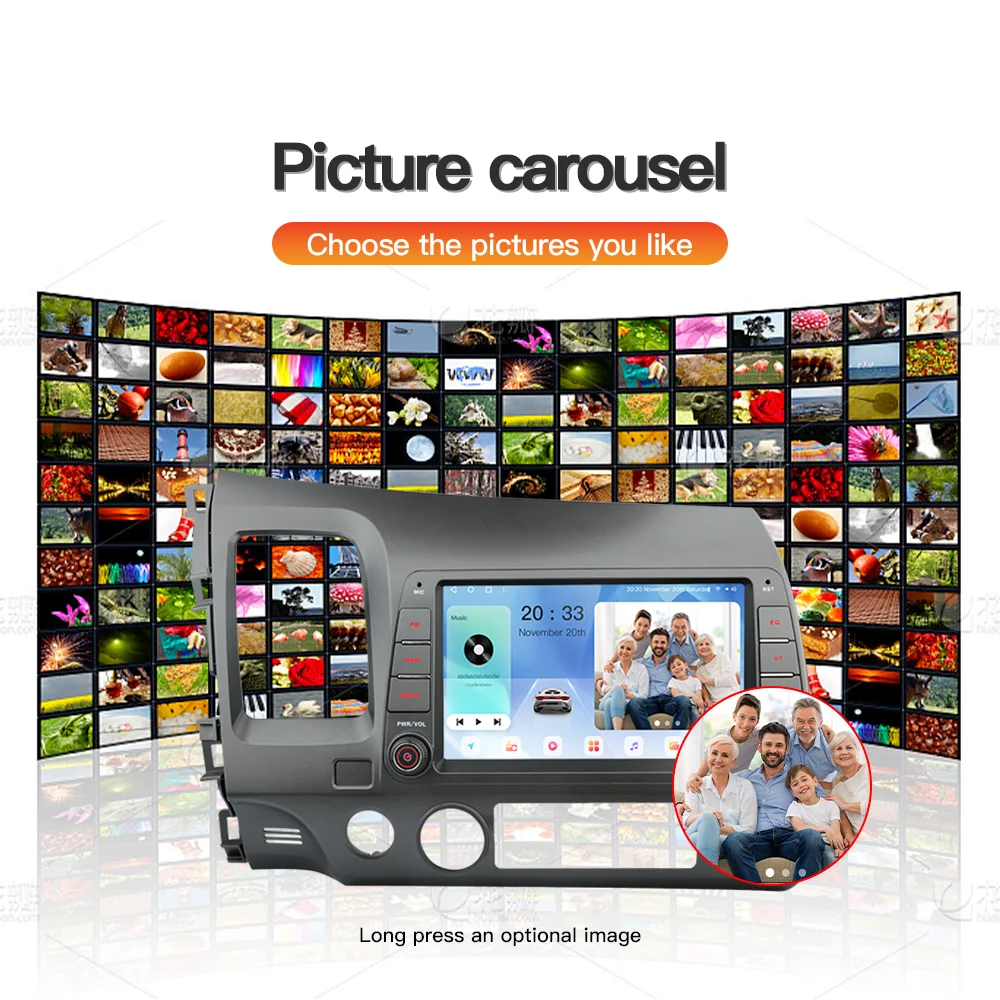 Kingchange Android 14 8 "2 Din سيارة الوسائط المتعددة راديو ستيريو لهوندا سيفيك 8 FK FN FD 2005 - 2012 CarPlay Auto GPS WIFI 360 SWC