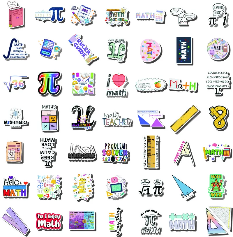 10/30/50Pcs Fun Math Stickers For Suitcase Skateboard Laptop Luggage Fridge Phone Car Styling DIY Decal Pegatinas