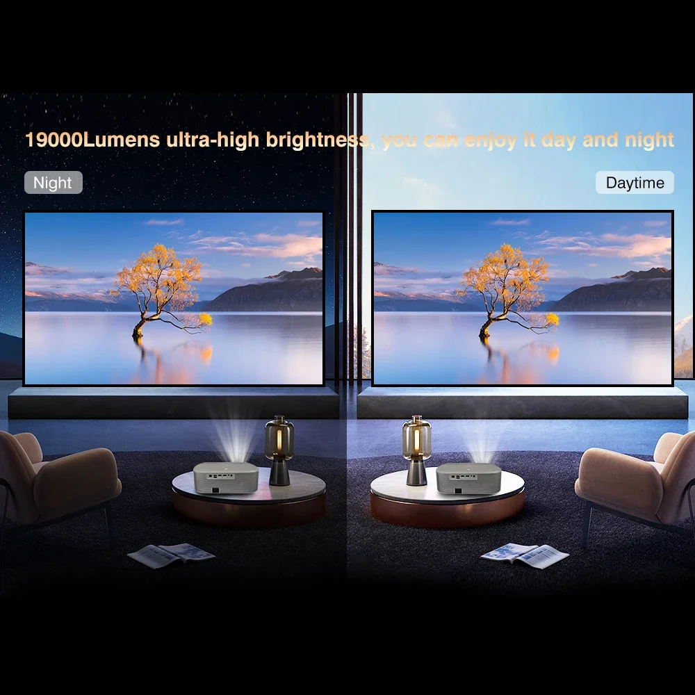 Proyector 4K HDR HDR10 + ARC Everycom HQ10W MEMC Video Projecteur TV Proyector 4K Cine en casa Android Proyector 4K