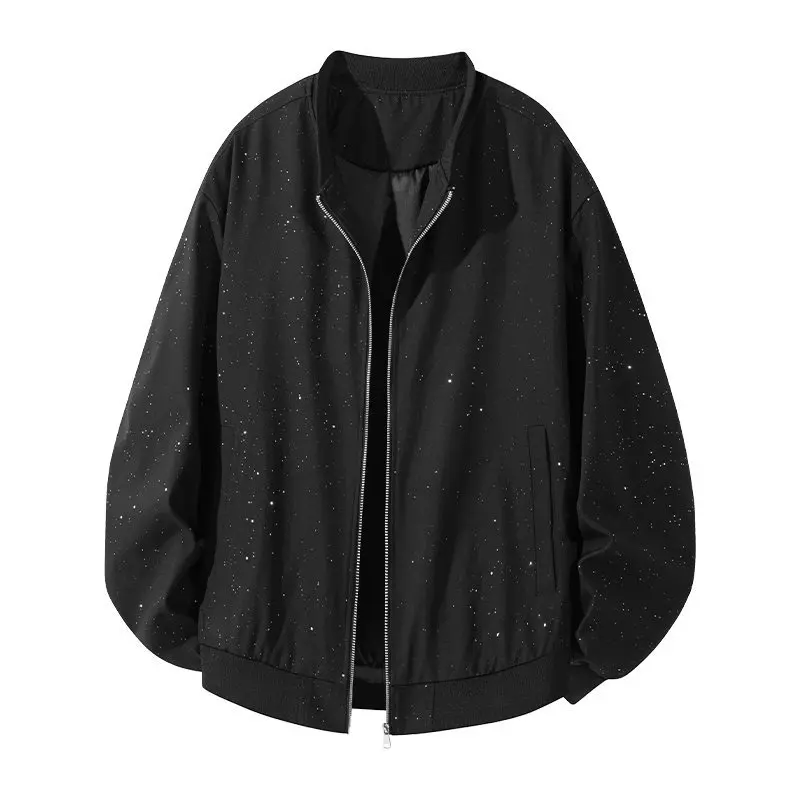 

Новая мужская куртка-пилот 2026 года с уникальным звездным дизайном, осенне-весенняя верхняя одежда свободного кроя, шерстяное пальто с длинными рукавами, без бренда