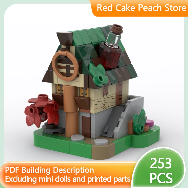 

Средневековый замок, модель MOC, строительные кирпичи, маленький ретро-магазин, сцена, модульные технологии, подарки, праздник, сборка, детские игрушки, костюм