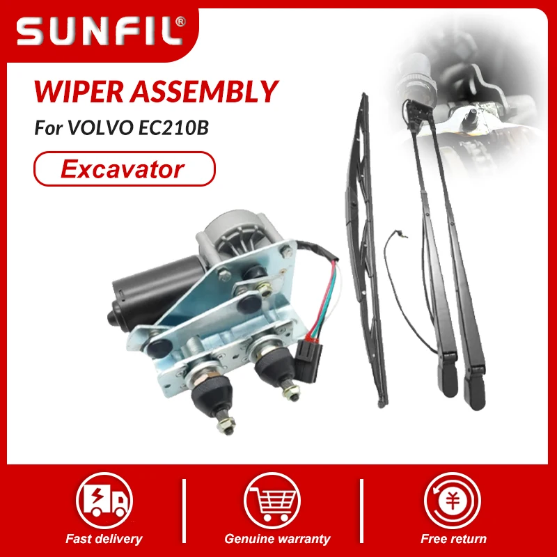 

excavator accessories For VOLVO EC210B wiper motor wiper assembly wiper linkage lever motor