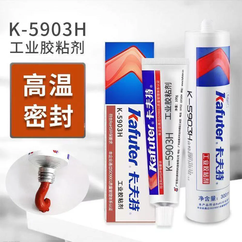 Kafuter Silicone Sealant High Temperature Resistant Adhesive Glue for Electronic Components PCB Circuit Board Waterproof Sealant
