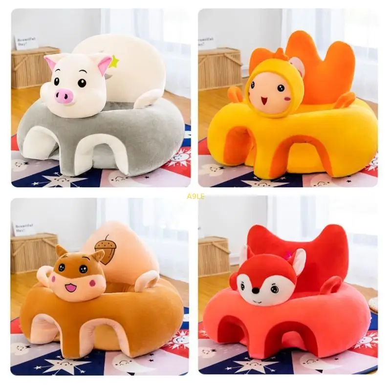 

Baby Sitting Chair Cover Animal Shaped Sofa for Case Infants Learning Support for Seat Cushion Plush for Shell