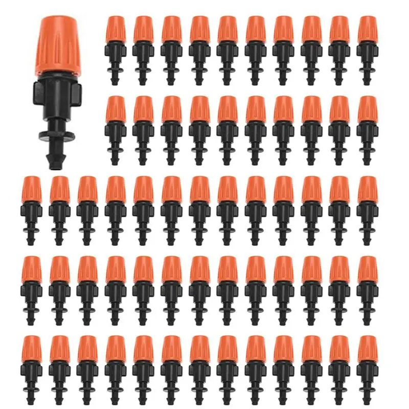 THIVN-500 Pcs Drip Irrigation Spray Nozzle, Water Spray Nozzle, Adjustable In 2 Modes: Water Mist And Water Column