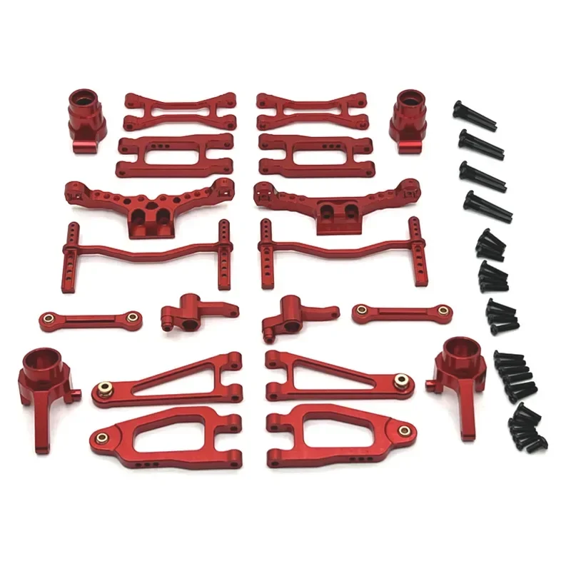 RC Car Parts Metal Upgrade Kit for SCY 1/18 18101 18102 Steering Cup Shell Strut Suspension Bracket Swing Arm Pull Rod Buggy
