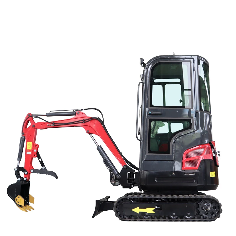 حفارة مدمجة 1.5T مع كابينة ومرفقات، حفار متعدد الأغراض لرفع الخنادق، للاستخدام الاحترافي |   قابل للتخصيص