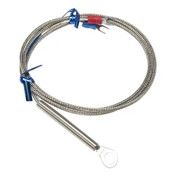 FTARR01 K E J typ 1m metalowy kabel ekranujący 4mm 5mm 6mm 14mm średnica otwór pierścień głowy czujnik temperatury termopary