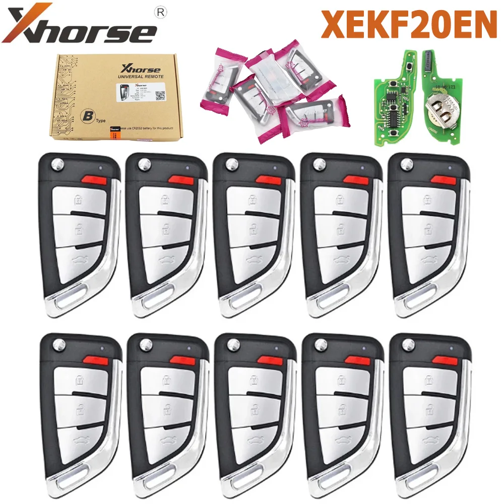 Xhorse XEKF20EN VVDI Super Remote Knife Flip Style 4 Buttons Universal key with XT27A XT27A66 Chip for VVDI2/ MINI Key Tool/Max