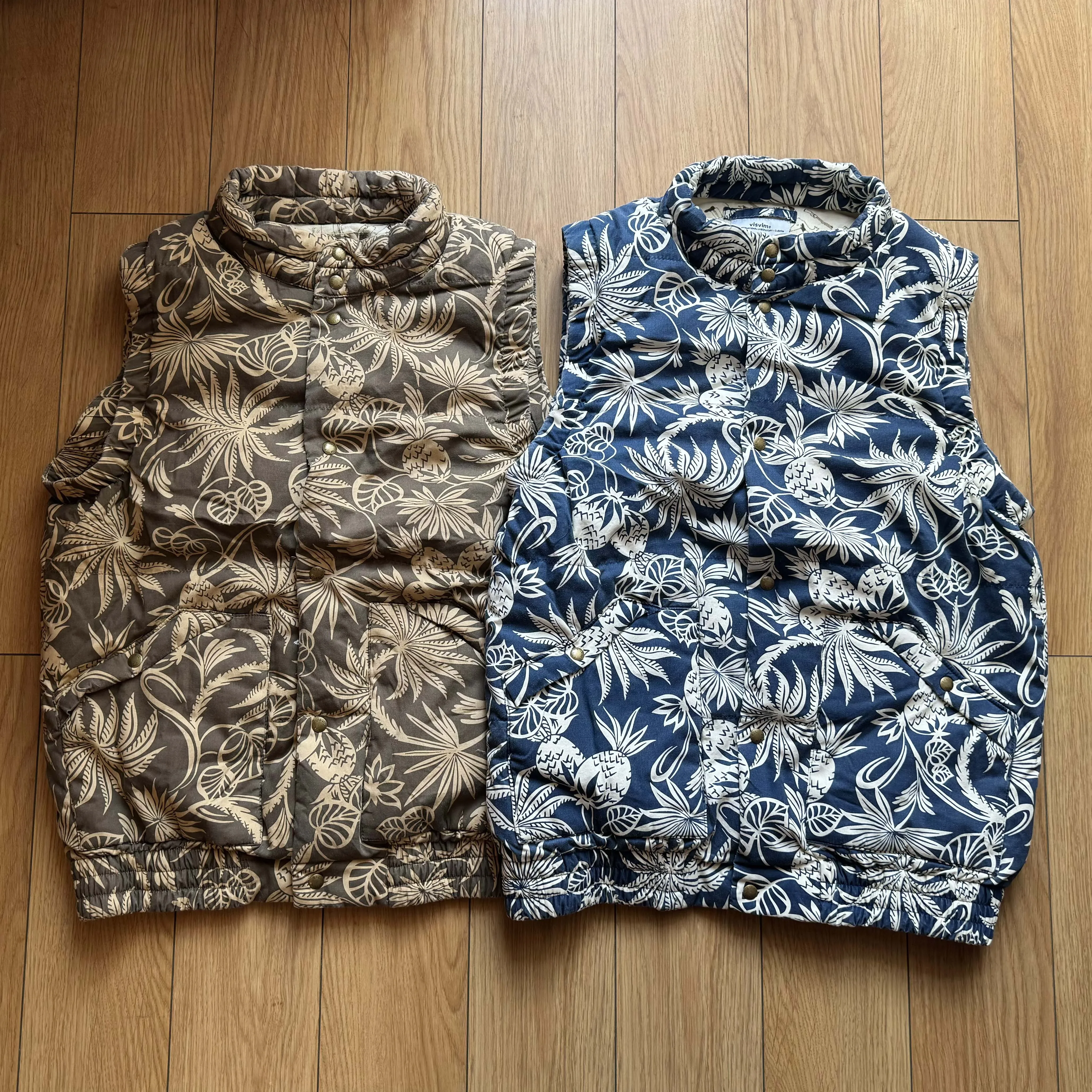 

2025 VISVIM KOFU 15AW Down Vest Pineapple Leaf Mud-dyed Blue-dyed Vest