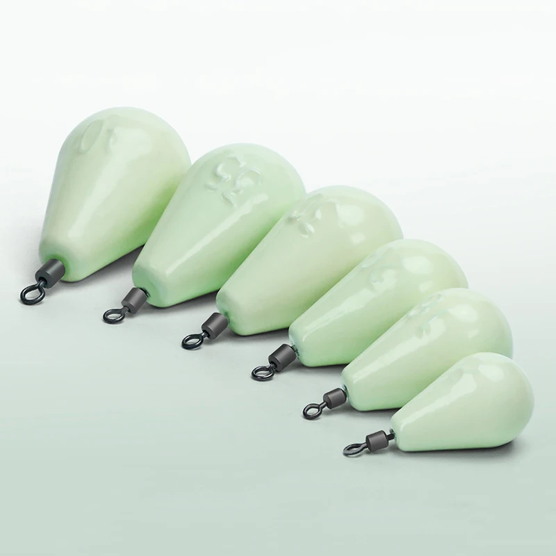 30g 60g 75g 112g 131g 150g Leuchtende Blei Platinen Wasser Tröpfchen Blei Gewichte mit Angeln Wirbel Meer Angeln Zubehör