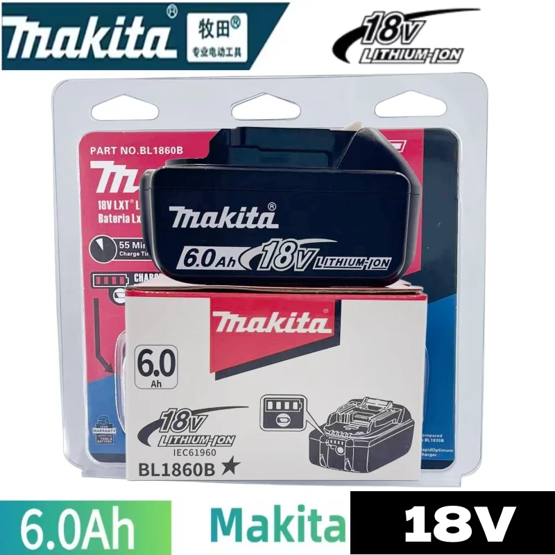 

Оригинальный аккумулятор Makita 18V 6.0Ah BL1860 BL1860B BL1840 BL1840B BL1850 BL1850B для электроинструментов Makita