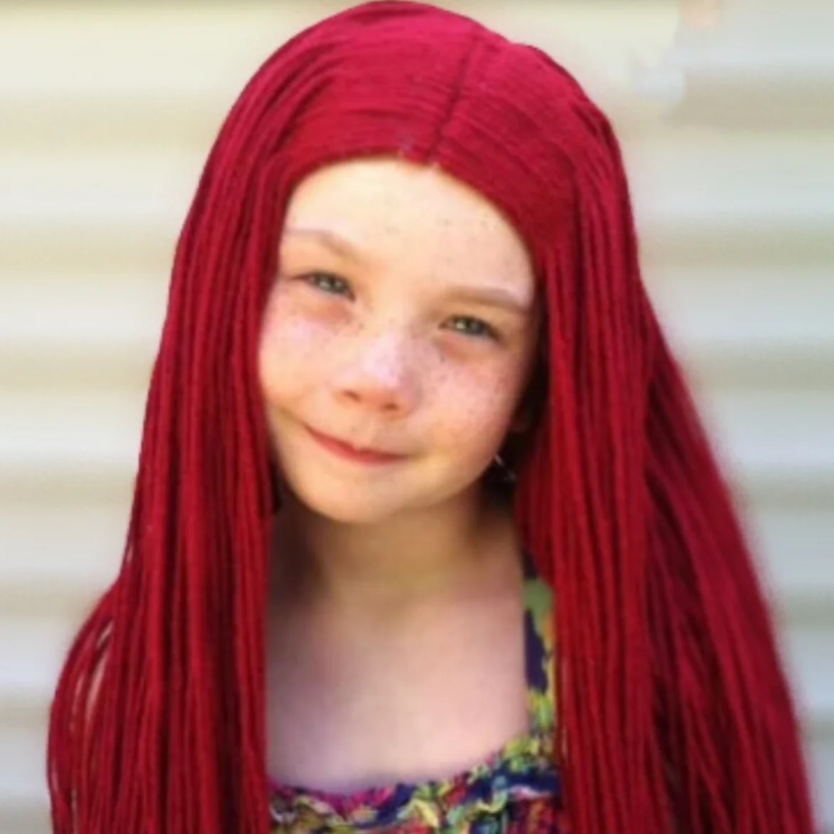 Sally costume wig red yarn wig long red wig sally wig sally nightmare before Christmas Sally cosplay wig for women long yarn wig